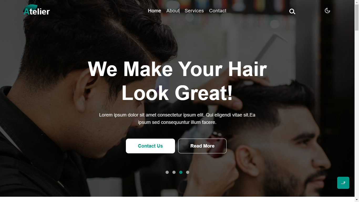 Hair Salon Website Template in HTML CSS -