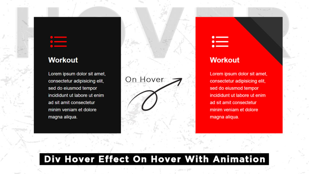 DIV HOVER EFFECT IN HTML AND CSS