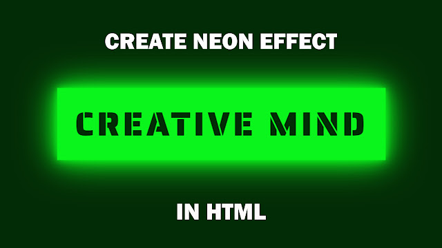 how to create neon effect