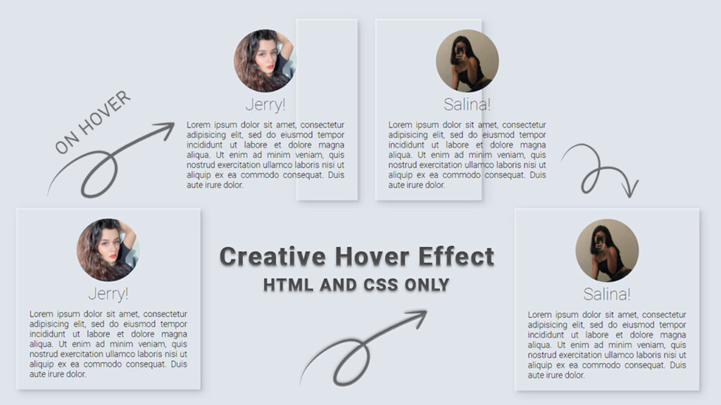 CREATIVE HOVER CARD EFFECT BY HTML AND CSS ONLY