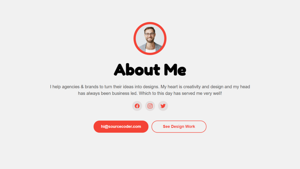 About us Page in HTML and CSS