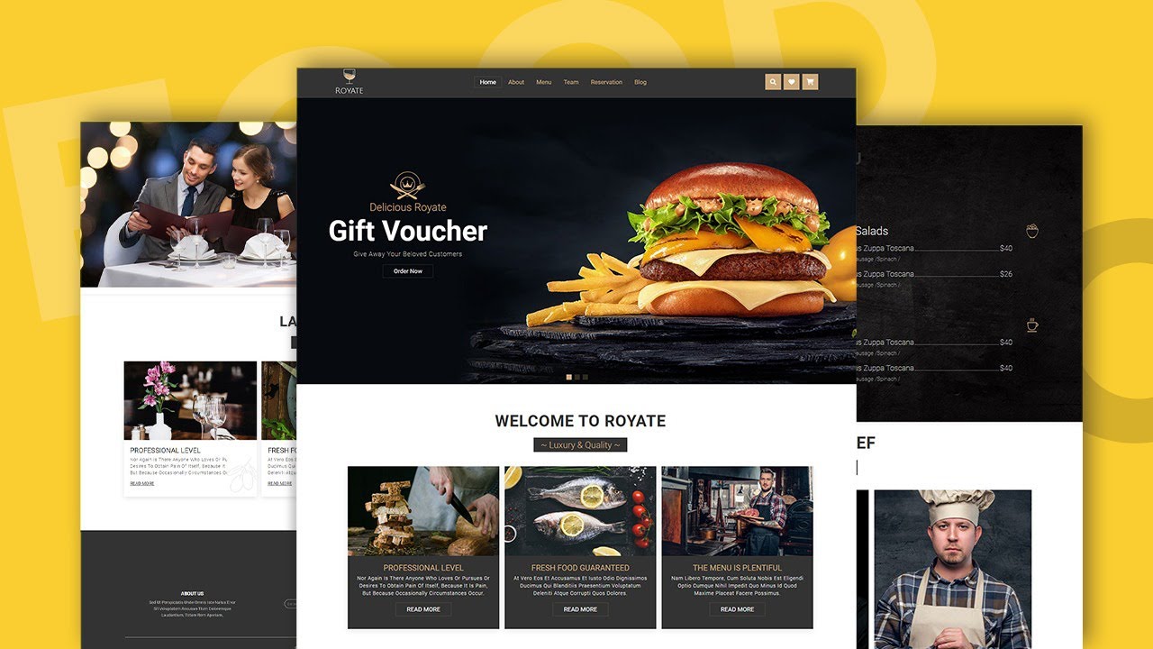 fast food website html css