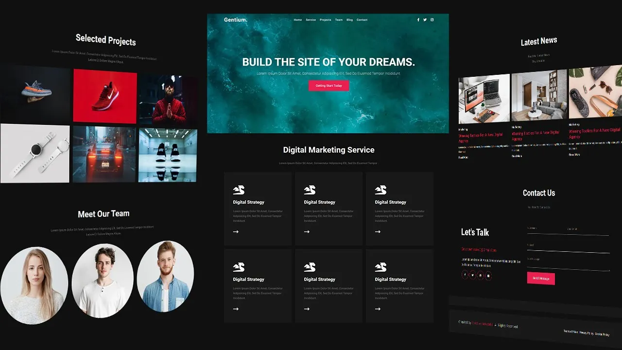 create a complete website using HTML & CSS
